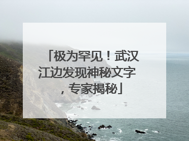 极为罕见！武汉江边发现神秘文字，专家揭秘