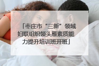 枣庄市“三新”领域妇联组织领头雁素质能力提升培训班开班