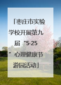 枣庄市实验学校开展第九届“5·25”心理健康节游园活动