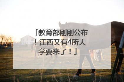 教育部刚刚公布！江西又有4所大学要来了！