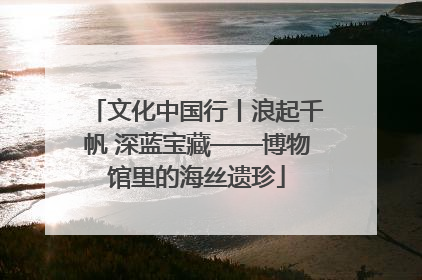 文化中国行丨浪起千帆 深蓝宝藏——博物馆里的海丝遗珍