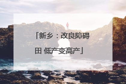 新乡：改良障碍田 低产变高产