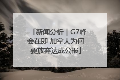 新闻分析｜G7峰会在即 加拿大为何要放弃达成公报