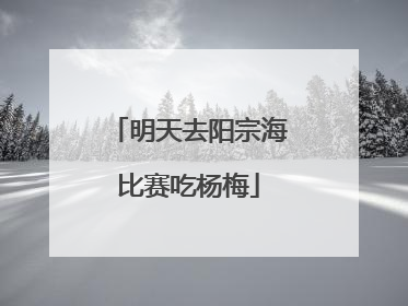 明天去阳宗海比赛吃杨梅