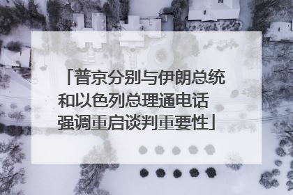 普京分别与伊朗总统和以色列总理通电话 强调重启谈判重要性