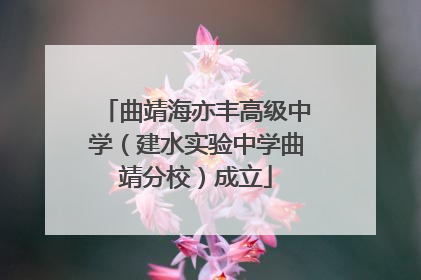 曲靖海亦丰高级中学（建水实验中学曲靖分校）成立