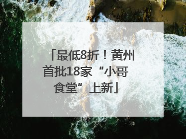 最低8折！黄州首批18家“小哥食堂”上新