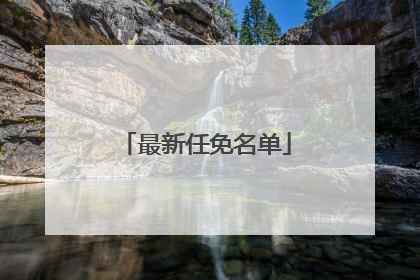 最新任免名单