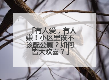 有人爱，有人嫌！小区里该不该配公厕？如何皆大欢喜？