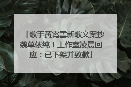 歌手黄霄雲新歌文案抄袭单依纯！工作室凌晨回应：已下架并致歉