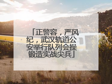 正警容，严风纪，武汉轨道公安举行队列会操锻造实战尖兵