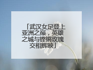 武汉女足登上亚洲之巅，英雄之城与铿锵玫瑰交相辉映