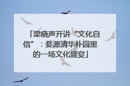 梁晓声开讲“文化自信”：婺源清华朴园里的一场文化盛宴