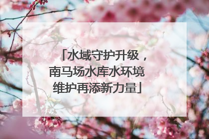 水域守护升级，南马场水库水环境维护再添新力量