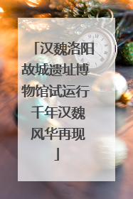 汉魏洛阳故城遗址博物馆试运行 千年汉魏 风华再现