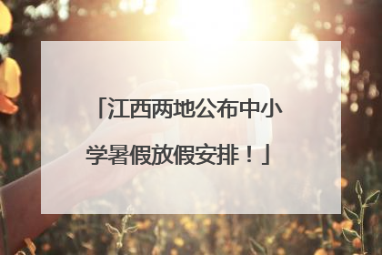 江西两地公布中小学暑假放假安排！