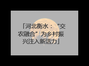 河北衡水：“交农融合”为乡村振兴注入新活力