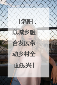 洛阳：以城乡融合发展带动乡村全面振兴