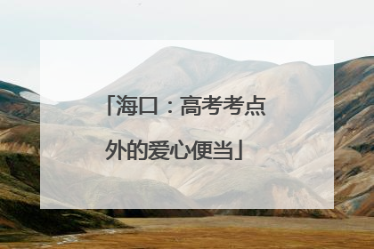 海口：高考考点外的爱心便当