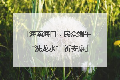 海南海口：民众端午 “洗龙水” 祈安康