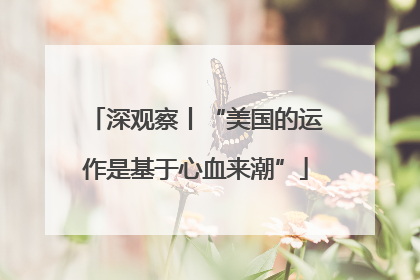深观察丨“美国的运作是基于心血来潮”
