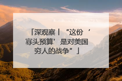 深观察丨“这份‘寡头预算’是对美国穷人的战争”
