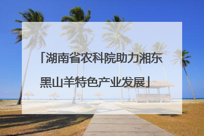 湖南省农科院助力湘东黑山羊特色产业发展