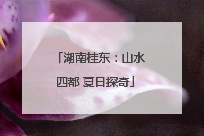湖南桂东：山水四都 夏日探奇