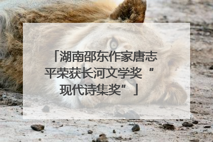 湖南邵东作家唐志平荣获长河文学奖“现代诗集奖”