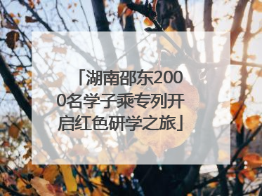 湖南邵东2000名学子乘专列开启红色研学之旅