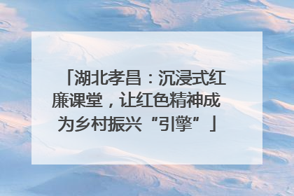 湖北孝昌：沉浸式红廉课堂，让红色精神成为乡村振兴“引擎”