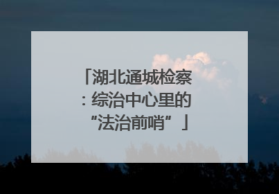 湖北通城检察：综治中心里的“法治前哨”
