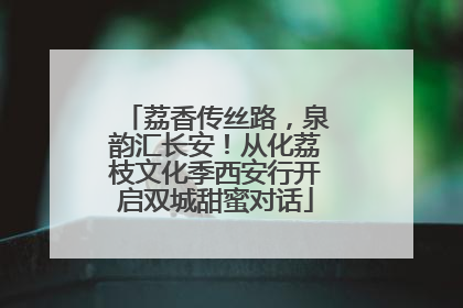 荔香传丝路，泉韵汇长安！从化荔枝文化季西安行开启双城甜蜜对话