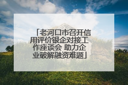 老河口市召开信用评价银企对接工作座谈会 助力企业破解融资难题