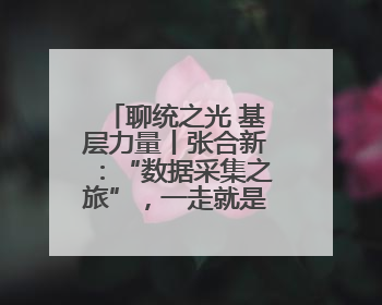 聊统之光 基层力量丨张合新：“数据采集之旅”，一走就是25年
