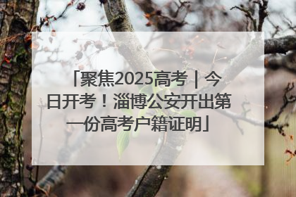 聚焦2025高考｜今日开考！淄博公安开出第一份高考户籍证明