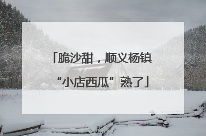 脆沙甜，顺义杨镇“小店西瓜”熟了