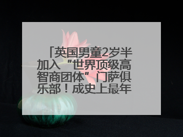 英国男童2岁半加入“世界顶级高智商团体”门萨俱乐部！成史上最年轻男性会员