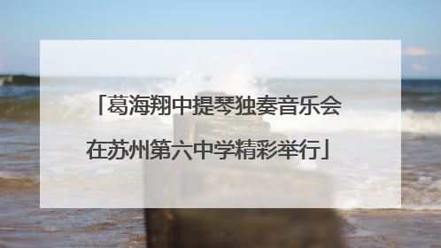 葛海翔中提琴独奏音乐会在苏州第六中学精彩举行