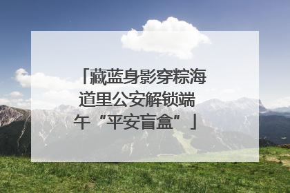 藏蓝身影穿粽海 道里公安解锁端午“平安盲盒”