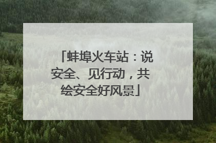 蚌埠火车站：说安全、见行动，共绘安全好风景