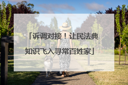 诉调对接！让民法典知识飞入寻常百姓家