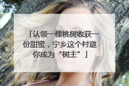 认领一棵桃树收获一份甜蜜，宁乡这个村邀你成为“树主”