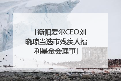 衡阳爱尔CEO刘晓琼当选市残疾人福利基金会理事