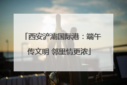 西安浐灞国际港：端午传文明 邻里情更浓