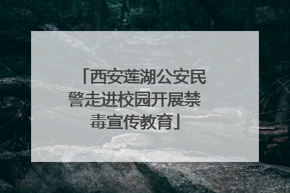 西安莲湖公安民警走进校园开展禁毒宣传教育