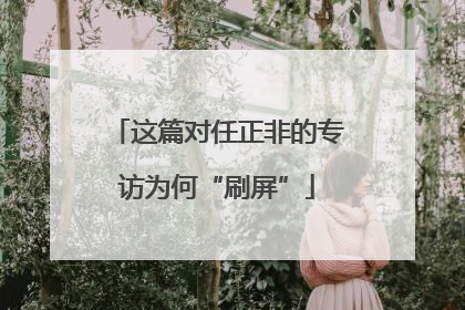 这篇对任正非的专访为何“刷屏”