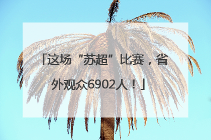 这场“苏超”比赛，省外观众6902人！