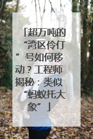 超万吨的“湾区伶仃”号如何移动？工程师揭秘：类似“蚂蚁托大象”
