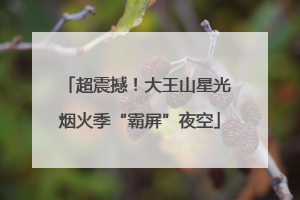 超震撼！大王山星光烟火季“霸屏”夜空